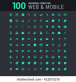 100 universal Icons
