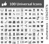 100 Universal Icons. Simplus series. Each icon is a single object (compound path)