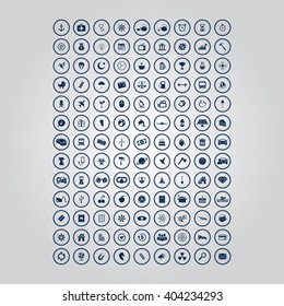 100 Universal Icons For Web and Mobile