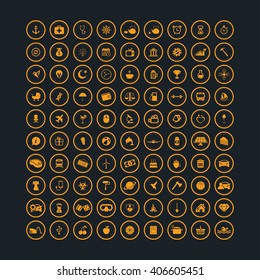 100 Universal Icons For Web and Mobile