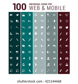 100 Universal mobile and web icon