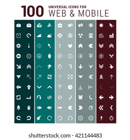 100 Universal mobile and web icon