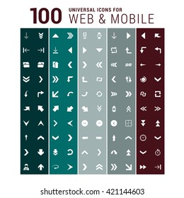 100 Universal mobile and web icon