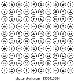 100 urban icons set in simple style for any design vector illustration