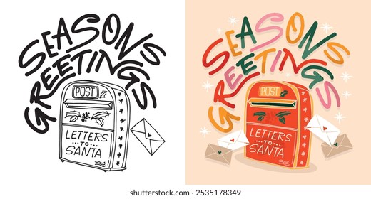 100% vector hand drawn doodle file. Beautiful hand drawn lettering quote about winter holidays. Lettering for t-shirt design, mug print, bag print, clothes fashion. 