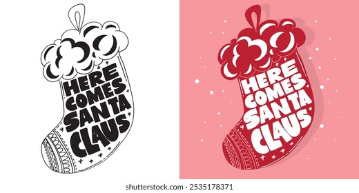 100% vector hand drawn doodle file. Beautiful hand drawn lettering quote about winter holidays. Lettering for t-shirt design, mug print, bag print, clothes fashion. 