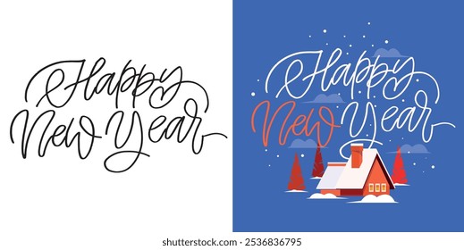 100% vector hand drawn doodle file. Beautiful hand drawn lettering quote about winter holidays. Lettering for t-shirt design, mug print, bag print, clothes fashion. 