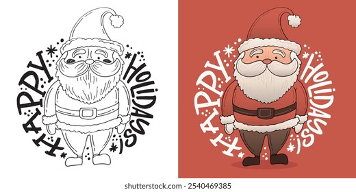 100% vector hand drawn doodle file. Beautiful hand drawn lettering quote about winter holidays. Lettering for t-shirt design, mug print, bag print, clothes fashion. 