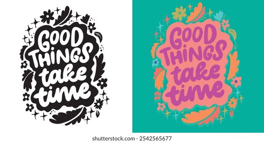 100% vector hand drawn doodle file. Cute hand drawn lettering quote for t-shirt design, mug print, bag print, clothes fashion. 