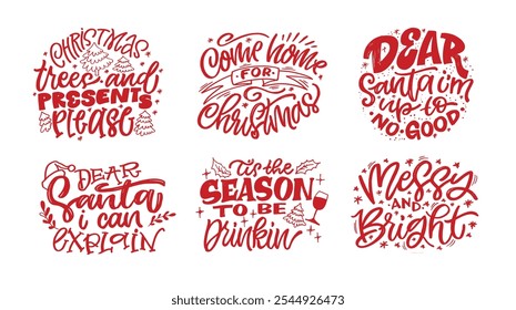100% vector hand drawn doodle file. Trendy hand drawn lettering quote about winter holidays. Lettering for t-shirt design, mug print, bag print, clothes fashion. 