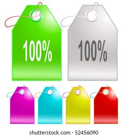100%. Vector tags.