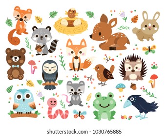 100% Vector woodland animals character, great for scrapbook, 15 cute and sweet animals