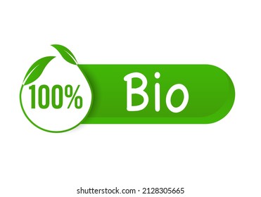 100% Vegan Label. Vector Design. Vegetarian Stamp and Natural Food Concept Illustration on White Background.