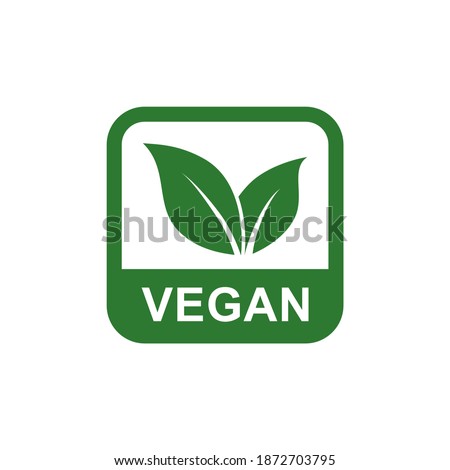 100% vegan logo vector badge. Suitable for product label