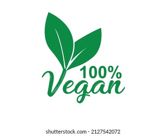 100 Vegan Product Logo Sign Vector Stock Vector (Royalty Free ...