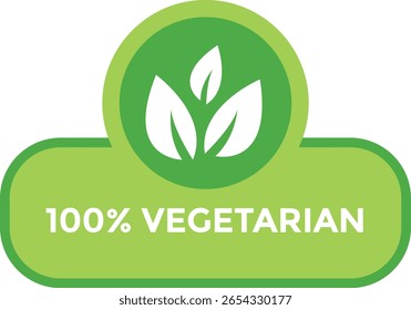 100% comida vegetariana em uma rodada e círculo