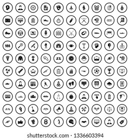 100 victory icons set in simple style for any design vector illustration