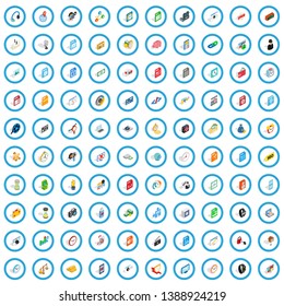 100 video icons set in isometric 3d style for any design vector illustration