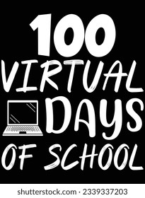 100 días virtuales del archivo EPS escolar para la máquina de corte. Puede editar e imprimir esta imagen vectorial con el editor EPS.