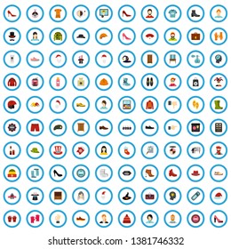 100 vogue journal icons set in flat style for any design vector illustration