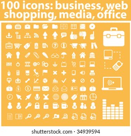 100 íconos del negocio web. vector