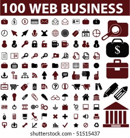 100 anuncios de negocios en la web. vector