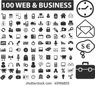 100 web & business signs. vector