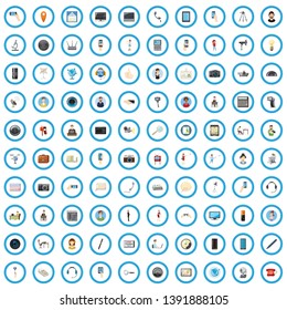 100 web development icons set in cartoon style for any design vector illustration