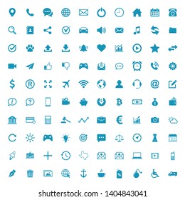 100 Web icon set symbol vector. for web computer and mobile