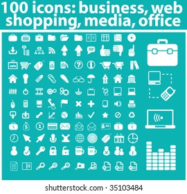 100 web icons. vector