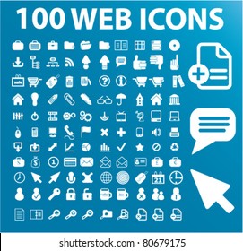 100 web icons, vector