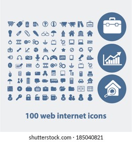 100 web internet icons