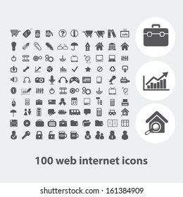 100 Web-Icons set, Vektorgrafik