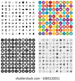 100 webdesign icons set vector in 4 variant for any web design isolated on white