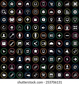 100 webdesign icons, universal set 
