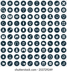 100 webdesign icons, universal set 