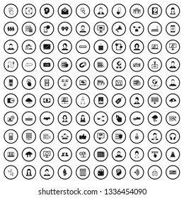 100 webinar icons set in simple style for any design vector illustration
