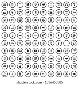100 website icons set in simple style for any design vector illustration