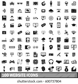 100 website icons set in simple style for any design vector illustration
