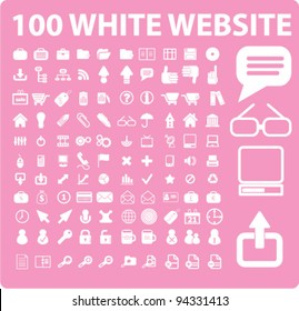 100 website icons set, vector