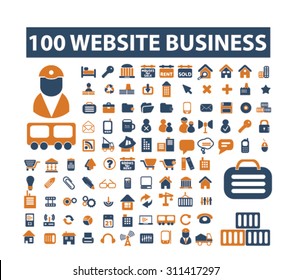 100 website, industrial business icons