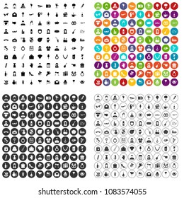 100 wedding icons set vector in 4 variant for any web design isolated on white