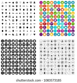 100 well person icons set vector in 4 variant for any web design isolated on white