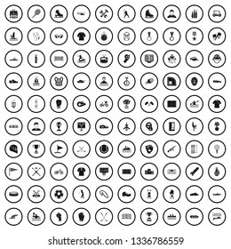 100 winner icons set in simple style for any design vector illustration