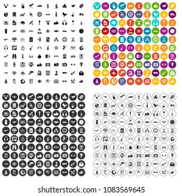 100 wireless technology icons set vector in 4 variant for any web design isolated on white