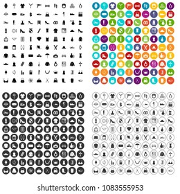 100 womens accessories icons set vector in 4 variant for any web design isolated on white