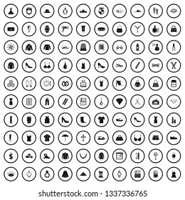 100 womens accessories icons set in simple style for any design vector illustration