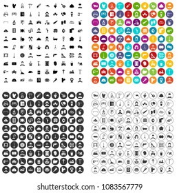 100 working class icons set vector in 4 variant for any web design isolated on white