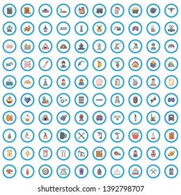 100 working class icons set in cartoon style for any design vector illustration