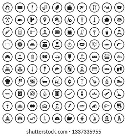 100 working professions icons set in simple style for any design vector illustration